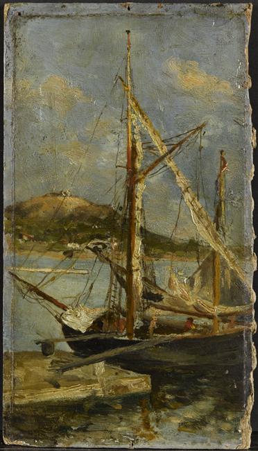 Barques en Méditerranée, , Adolphe Joseph Thomas Monticel