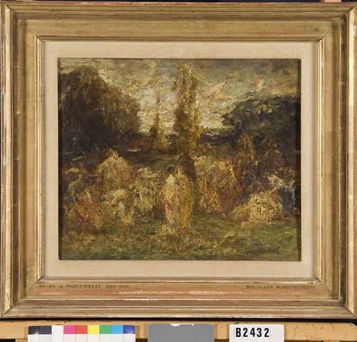 Vrouwen in een park, 1878, Adolphe Joseph Thomas Monticel