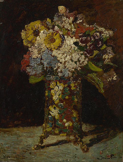 Vase avec des fleurs, 1875, Adolphe Joseph Thomas Monticel