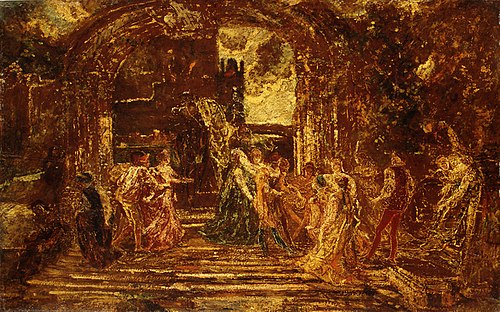The Court of the Princess, 1865, Adolphe Joseph Thomas Monticel