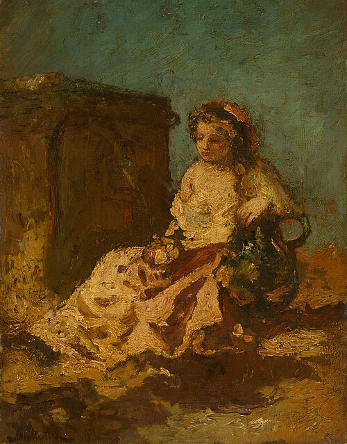 Meditation (Seated Woman), 1876, Adolphe Joseph Thomas Monticel