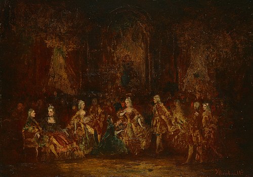 Persons in Louis XV Costumes, 1880, Adolphe Joseph Thomas Monticel