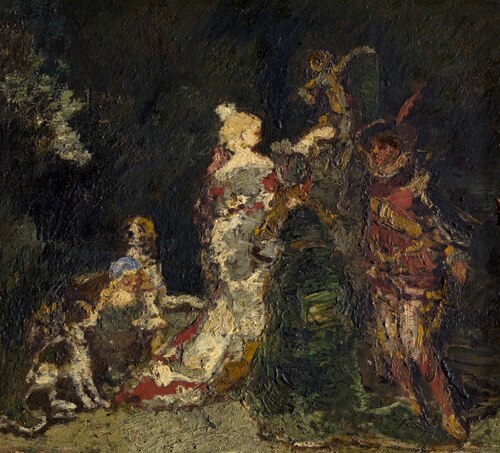 Personnages dans un parc, 1880, Adolphe Joseph Thomas Monticel