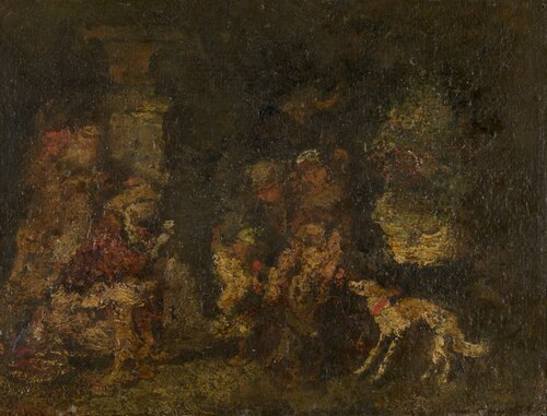 La grotte dans la forêt, 1883, Adolphe Joseph Thomas Monticel