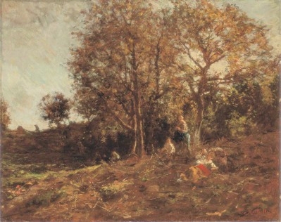 Resting in the Forest, 1850, Adolphe Joseph Thomas Monticel