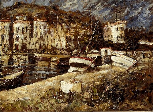 Le port de Cassis, 1870, Adolphe Joseph Thomas Monticel