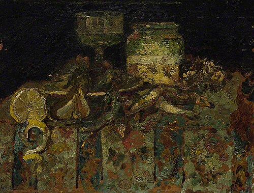 Still Life: Oysters, Fish, 1880, Adolphe Joseph Thomas Monticel