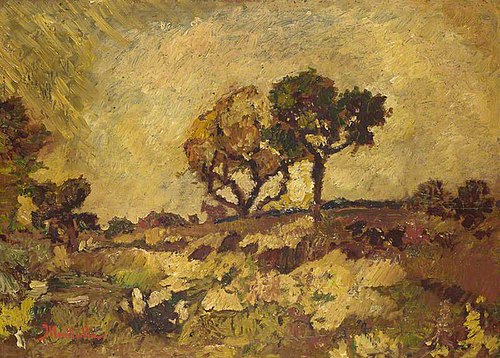 Sunset, 1883, Adolphe Joseph Thomas Monticel