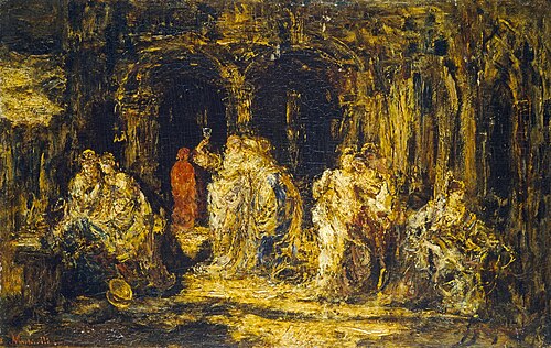 In the Grotto, 1865, Adolphe Joseph Thomas Monticel