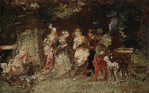 Garden Scene, 1875, Adolphe Joseph Thomas Monticel