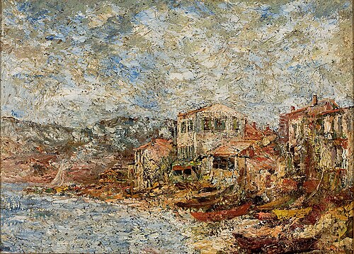Marinha perto de Marselha (Aldeia Fantástica), , Adolphe Joseph Thomas Monticel