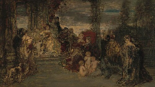 The Garden Party, 1872, Adolphe Joseph Thomas Monticel