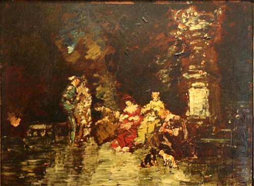 Réunion au château, , Adolphe Joseph Thomas Monticel