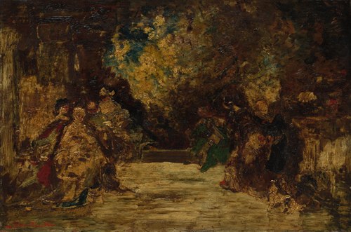 Figures on a Terrace, 1855, Adolphe Joseph Thomas Monticel