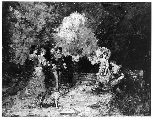 Figures in a Landscape, , Adolphe Joseph Thomas Monticel