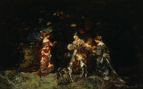 Park Scene, 1877, Adolphe Joseph Thomas Monticel