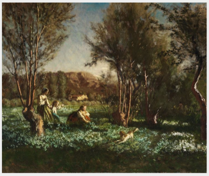 Children Playing in a Meadow, 1860, Adolphe Joseph Thomas Monticel