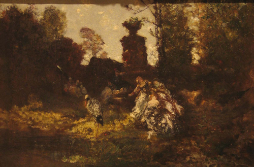 Princesses in a Park, , Adolphe Joseph Thomas Monticel