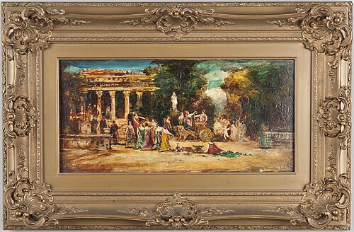 A Fête at Herculanum, , Adolphe Joseph Thomas Monticel