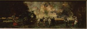 Landscape with Figures, 1850, Adolphe Joseph Thomas Monticel