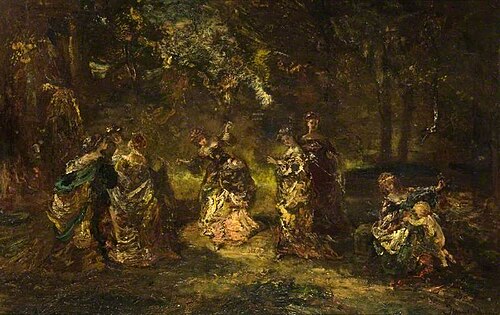 A Woodland Dance, , Adolphe Joseph Thomas Monticel