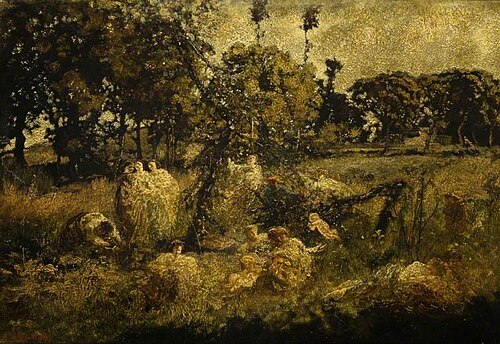 Autumn in the Field, 1865, Adolphe Joseph Thomas Monticel