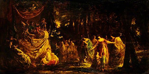 Strolling Players, 1861, Adolphe Joseph Thomas Monticel
