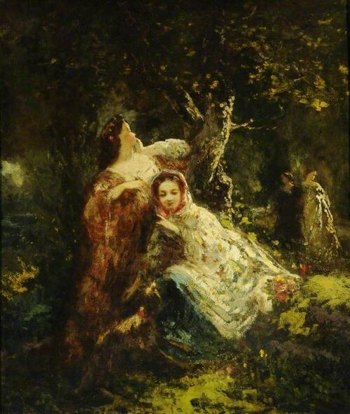 Echo in the Wood, 1863, Adolphe Joseph Thomas Monticel