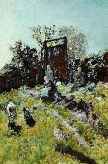 Landscape with Figures and Goats, 1864, Adolphe Joseph Thomas Monticel
