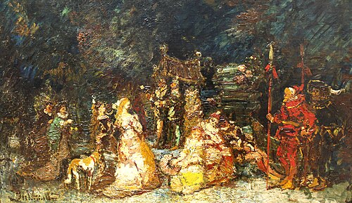 Les hallebardiers, , Adolphe Joseph Thomas Monticel