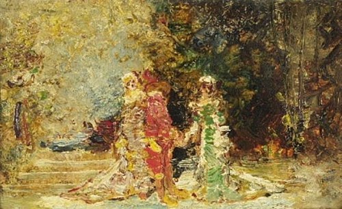 Park scene, 1862, Adolphe Joseph Thomas Monticel
