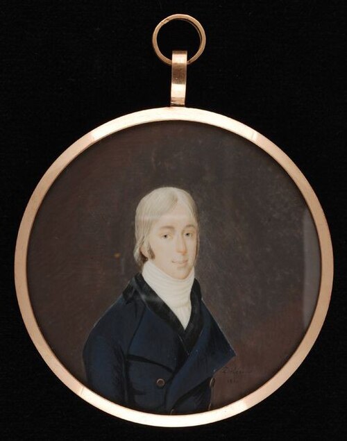 Portrait miniature of Hendrik Richard Boonen (1774-1851), 1800, Frans Delecour