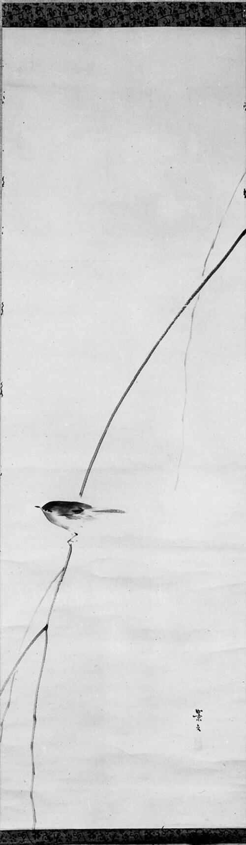 Nightingale on Willow Branch, 1811, Keibun