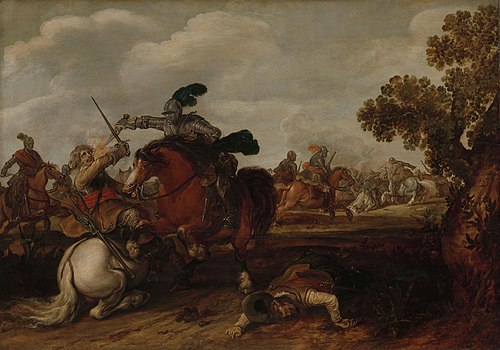 A Cavalry Charge, 1629, Jan Martszen de Jonge
