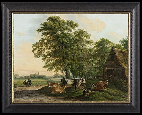 Koeien bij een boerenerf, 1814, Anton Koster