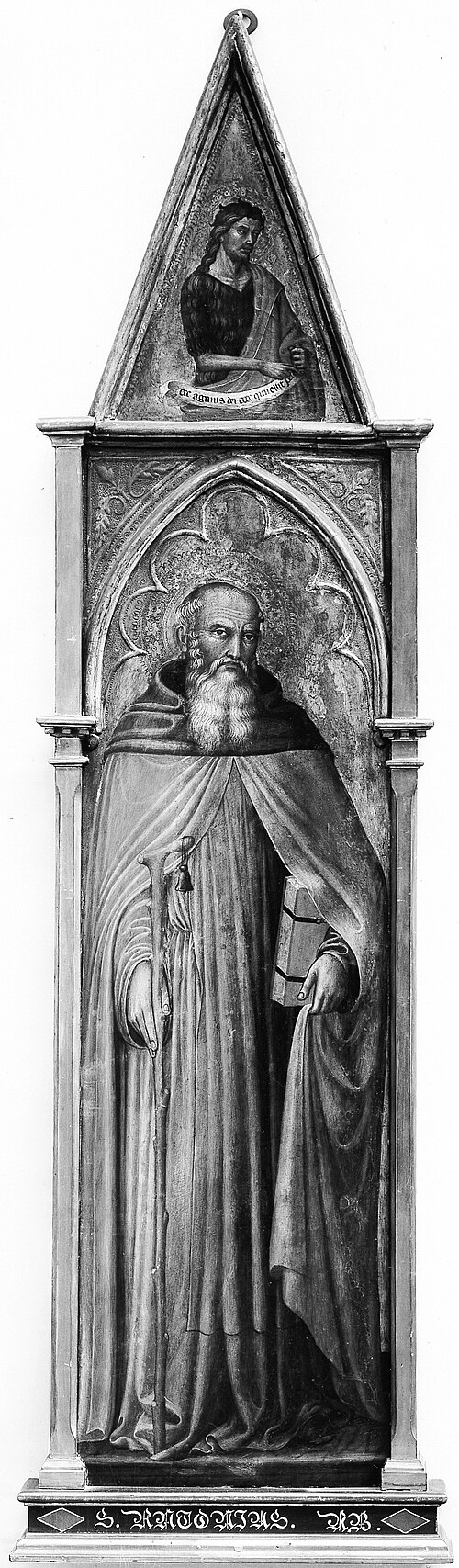 Saint Anthony Abbot (with Saint John the Baptist), 1412, Martino di Bartolomeo