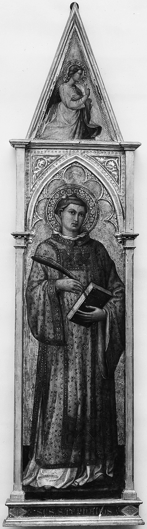 Saint Stephen (with the Angel of the Annunciation), 1412, Martino di Bartolomeo