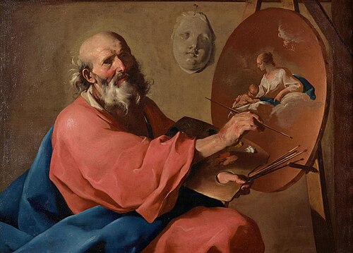 Der Heilige Lukas, die Madonna malend, 1740, Giuseppe Antonio Petrini