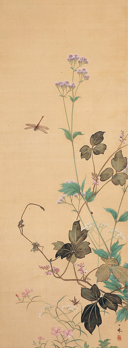 Autumn Flowers [right of a pair], , Ichiga Oki