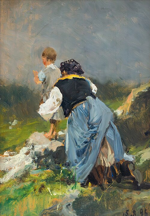 In prayer, 1895, Lorenzo Delleani