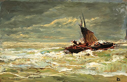 Among the billows, 1908, Lorenzo Delleani