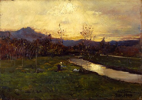 Autunno dorato (Tramonto a novembre), 1904, Lorenzo Delleani