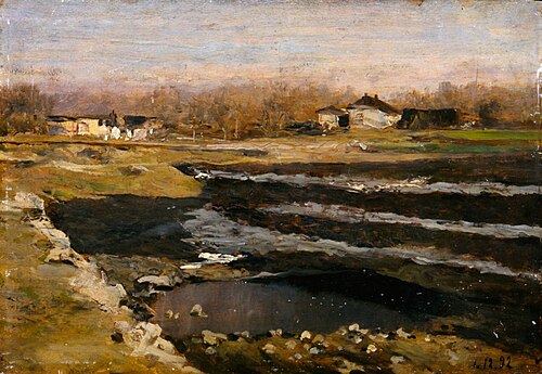 Countryside at the Approach of Winter, 1892, Lorenzo Delleani
