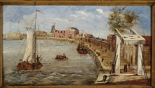 Gezicht op Turfsingel te Gouda., 1870, Jan Lugthart