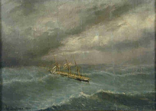 Het stoomkorvet Zr.Ms. Medusa, 1860, W. Steffens