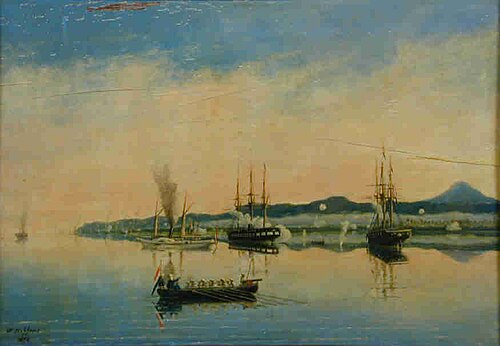 De beschieting van de noordkant van Atjeh, 1873, 1876, W. Steffens