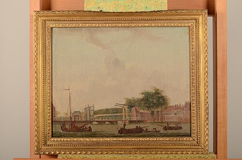 Gezicht op de Boompoort, met wachthuis, ophaalbrug en hamei, 1806, Ouker Rondhout