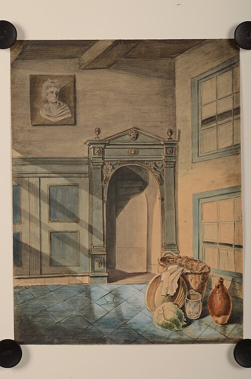 Hal met stilleven, 1845, Jacob de Bleyker (sr.)