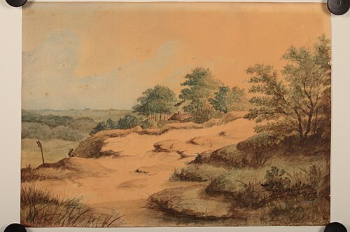 Duinen met gezicht op Alkmaar, 1848, Jacob de Bleyker (sr.)