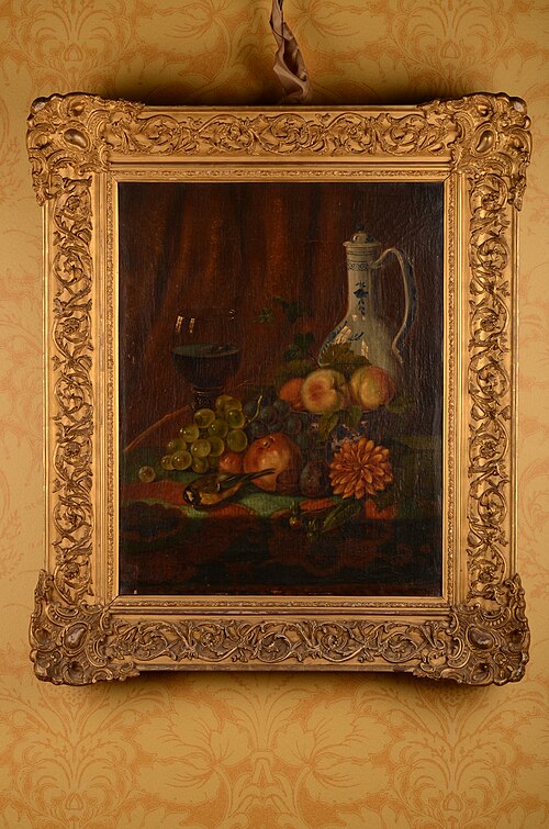 Stilleven met fruit, kan en glas, , Jacob de Bleyker (sr.)